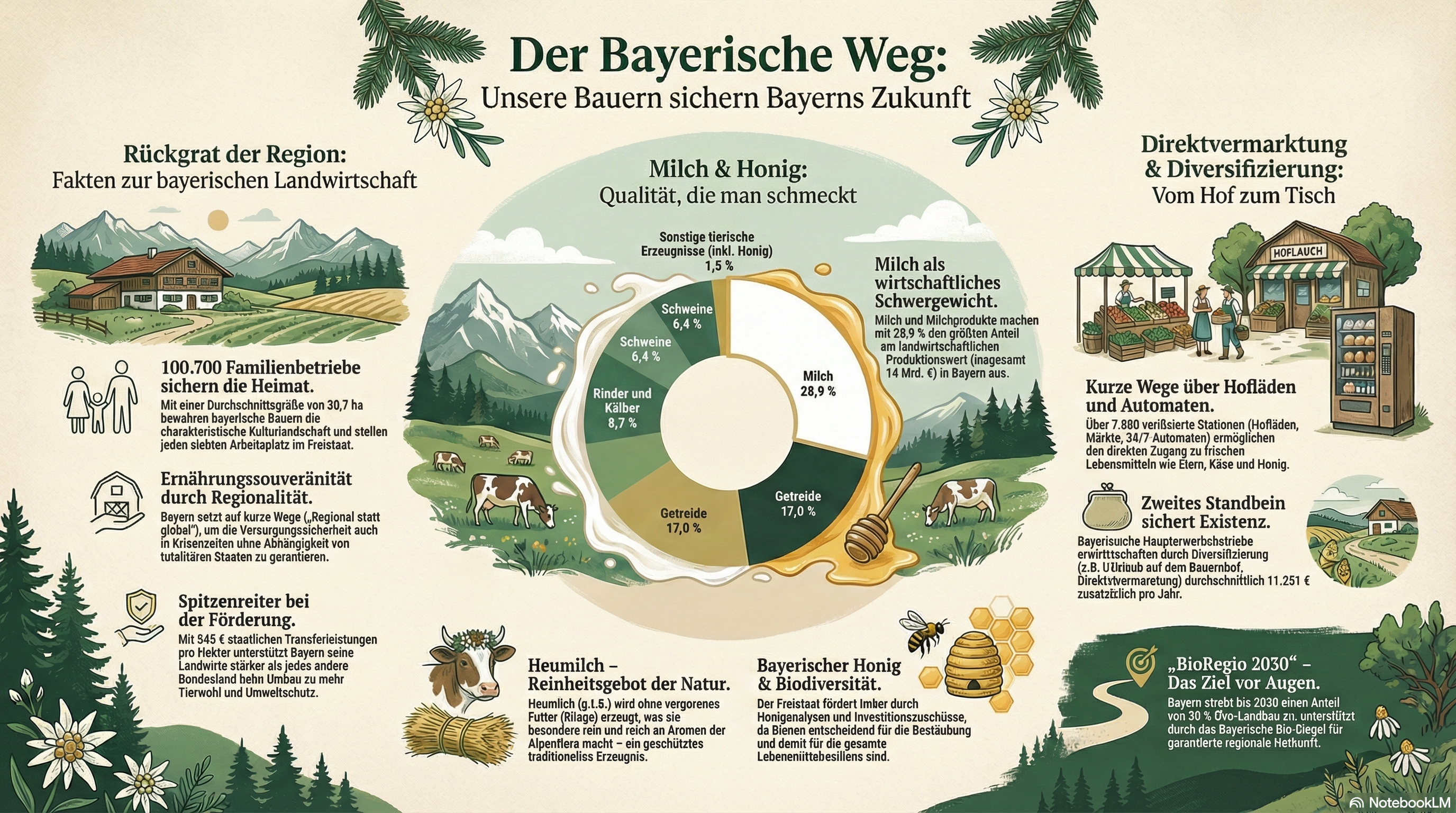 Der Bayerische Weg: Unsere Bauern sichern Bayerns Zukunft — Infografik